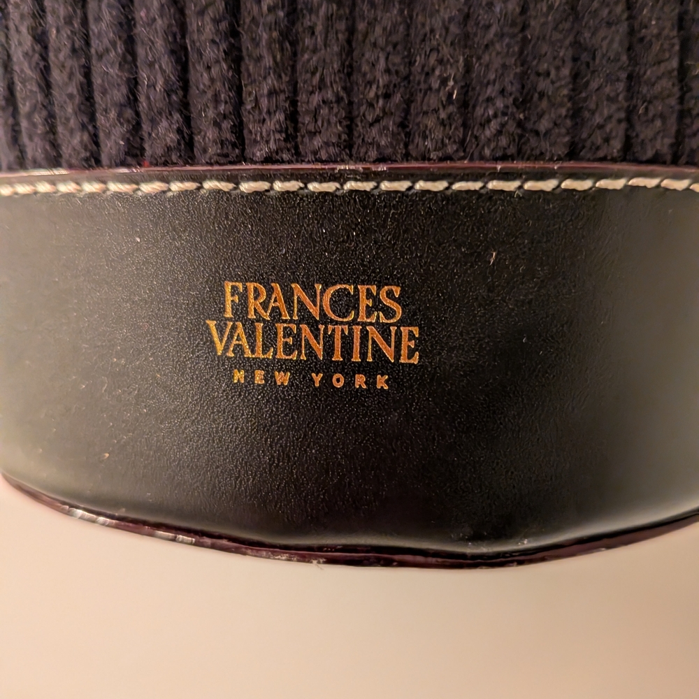 Frances Valentine BLK CORDUROY Small Bucket Bag - Picture 2 of 6